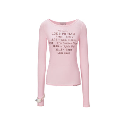 Timeline Fitted Long-Sleeve T-Shirt