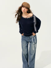 Lace Printed Wide-Leg Jeans - CHINASQUAD