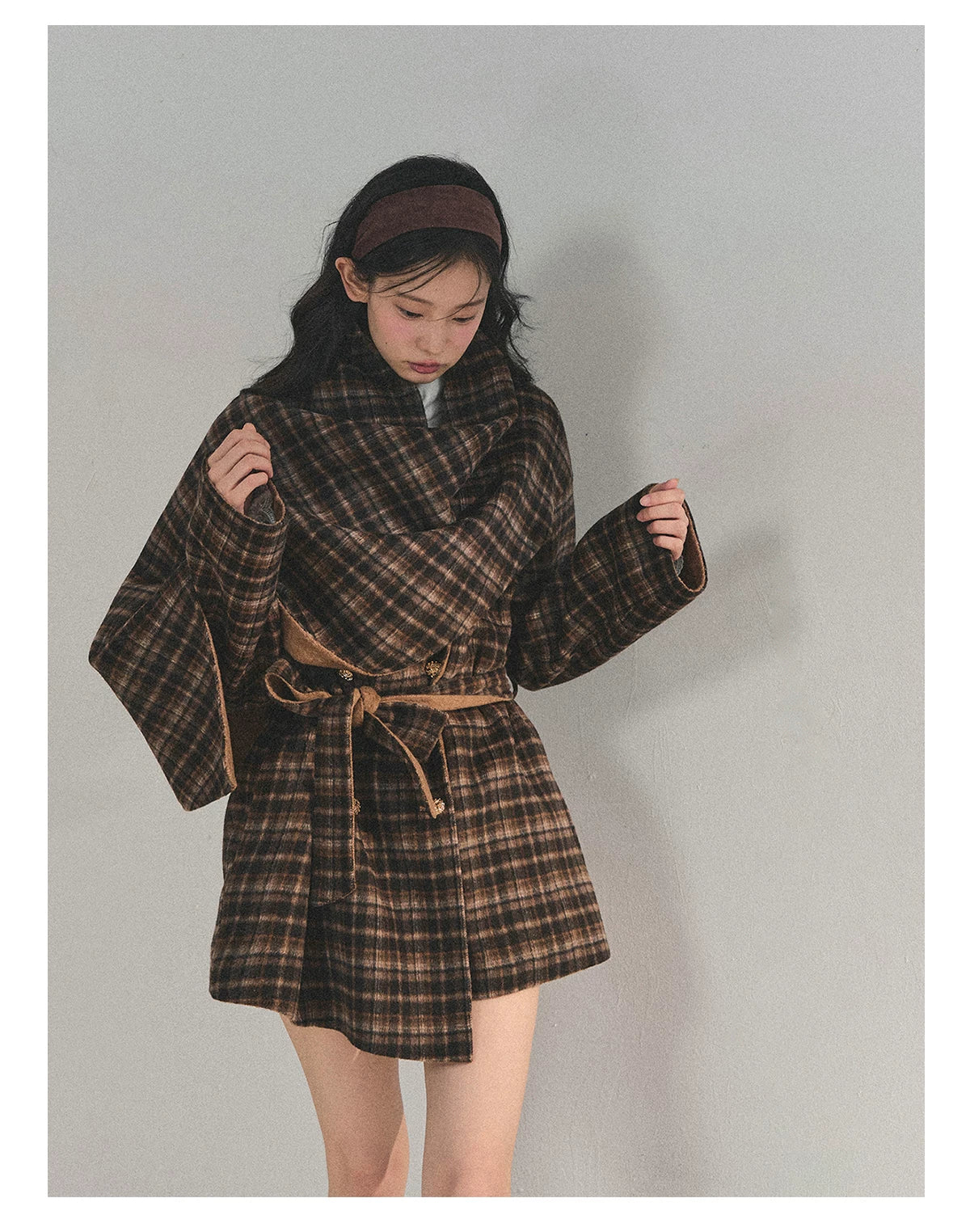 French British-Style Wool Coat