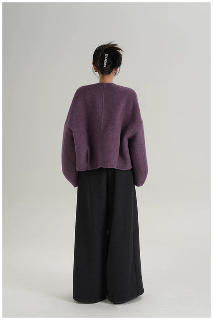 Relaxed-Fit Cropped Double-Faced Wool Jacket