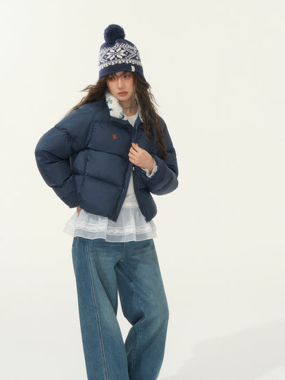 Faux Fur Collar Puffer Jacket