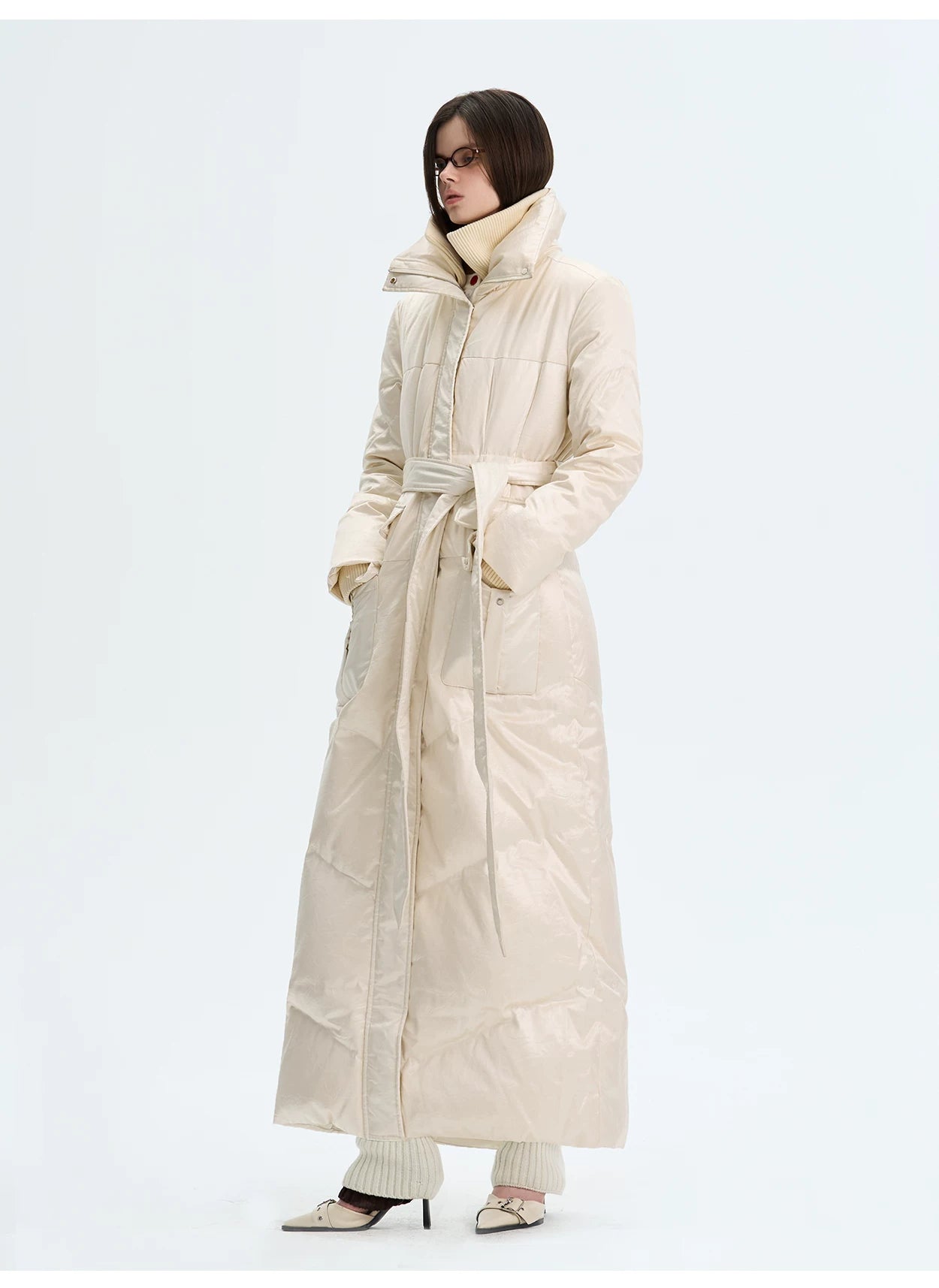 White Duck Down Puffer Coat