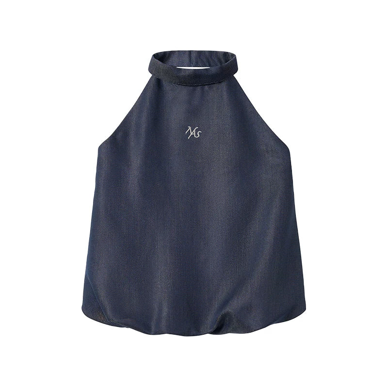 Bubble Silhouette Lyocell Denim Camisole