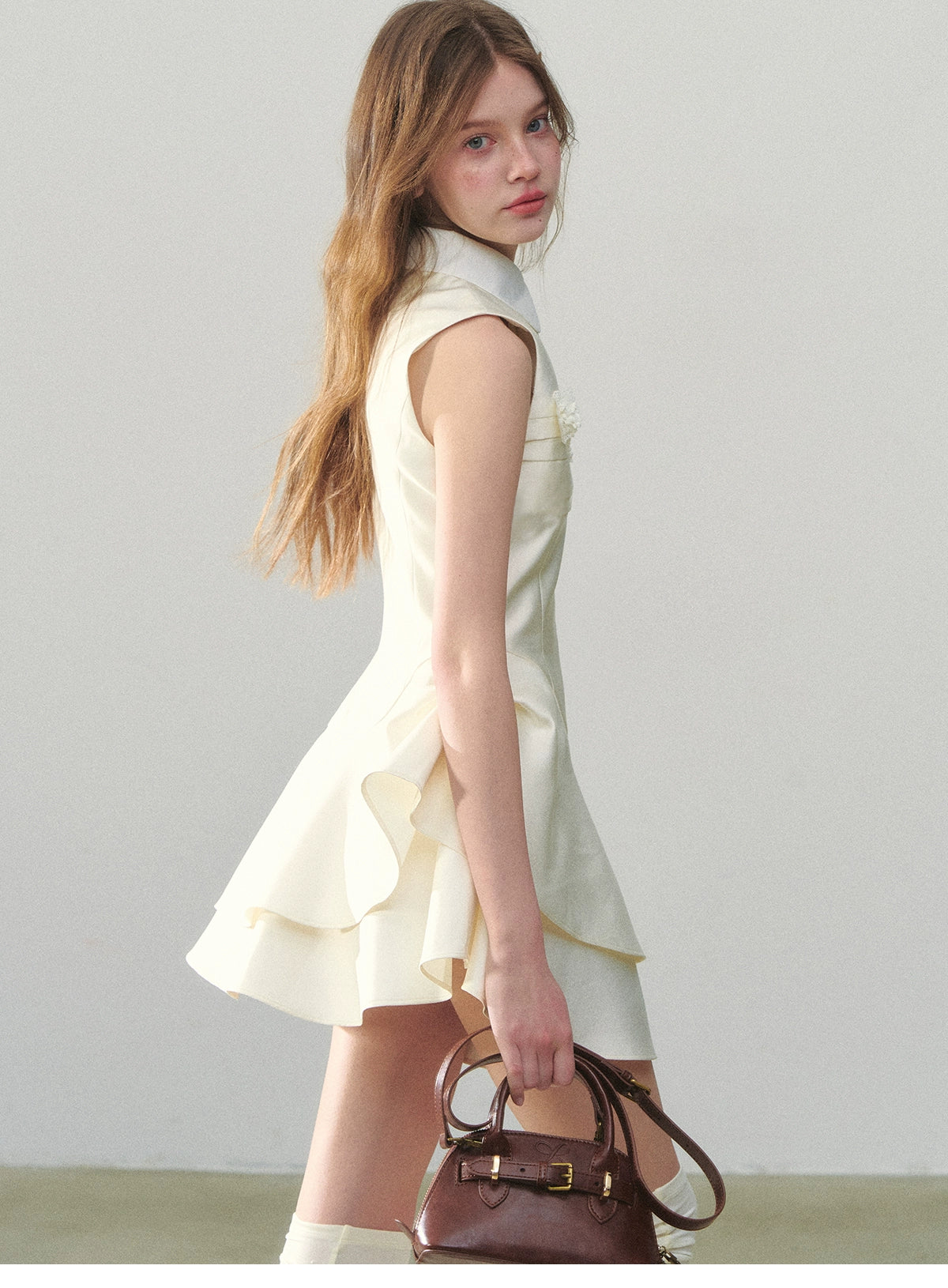 Sleeveless Round Neck Princess Bubble Dress