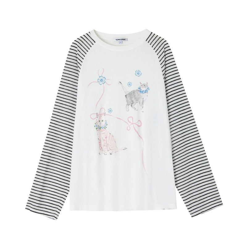 Striped Spliced Sunscreen Cover-up