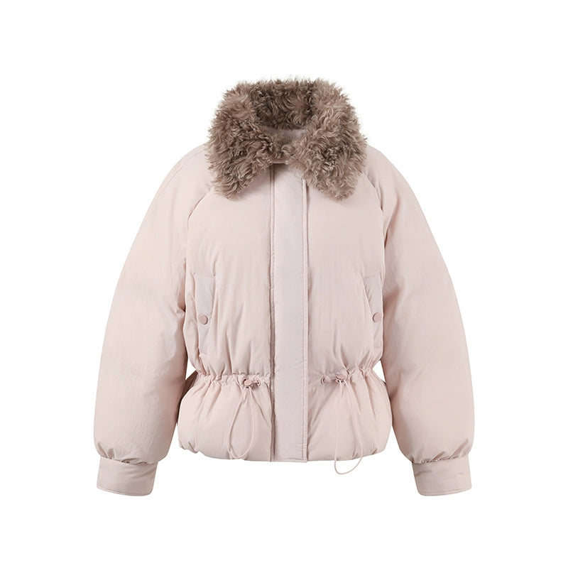 Fur Collar Sweet Puffer Down Jacket