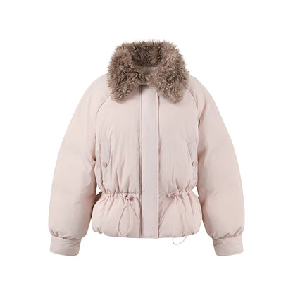 Fur Collar Sweet Puffer Down Jacket