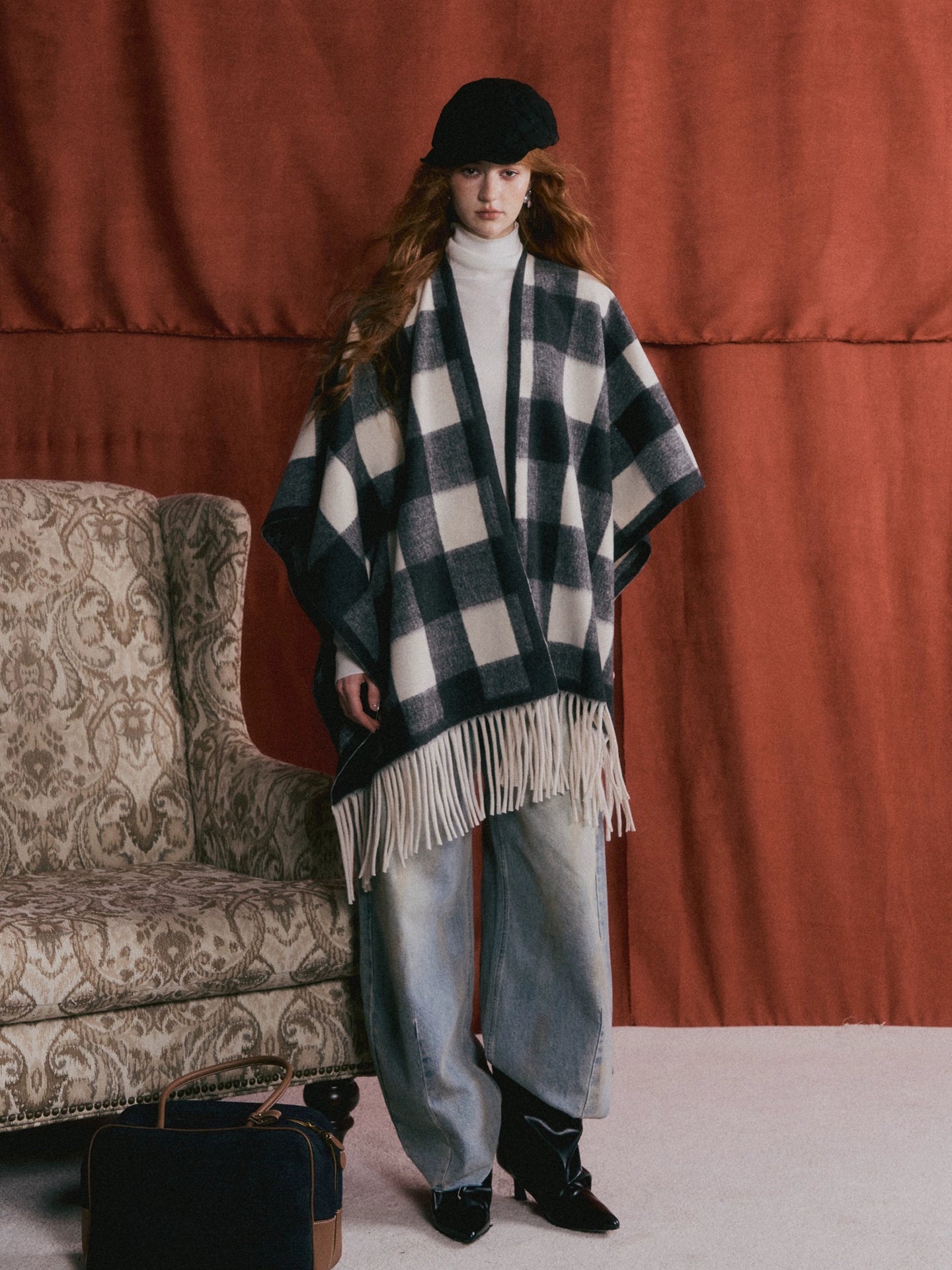 Fringe Layered Shawl Scarf