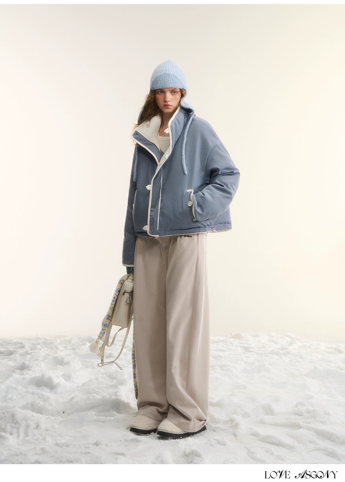 Fleece-Lined Relaxed Belted Trousers