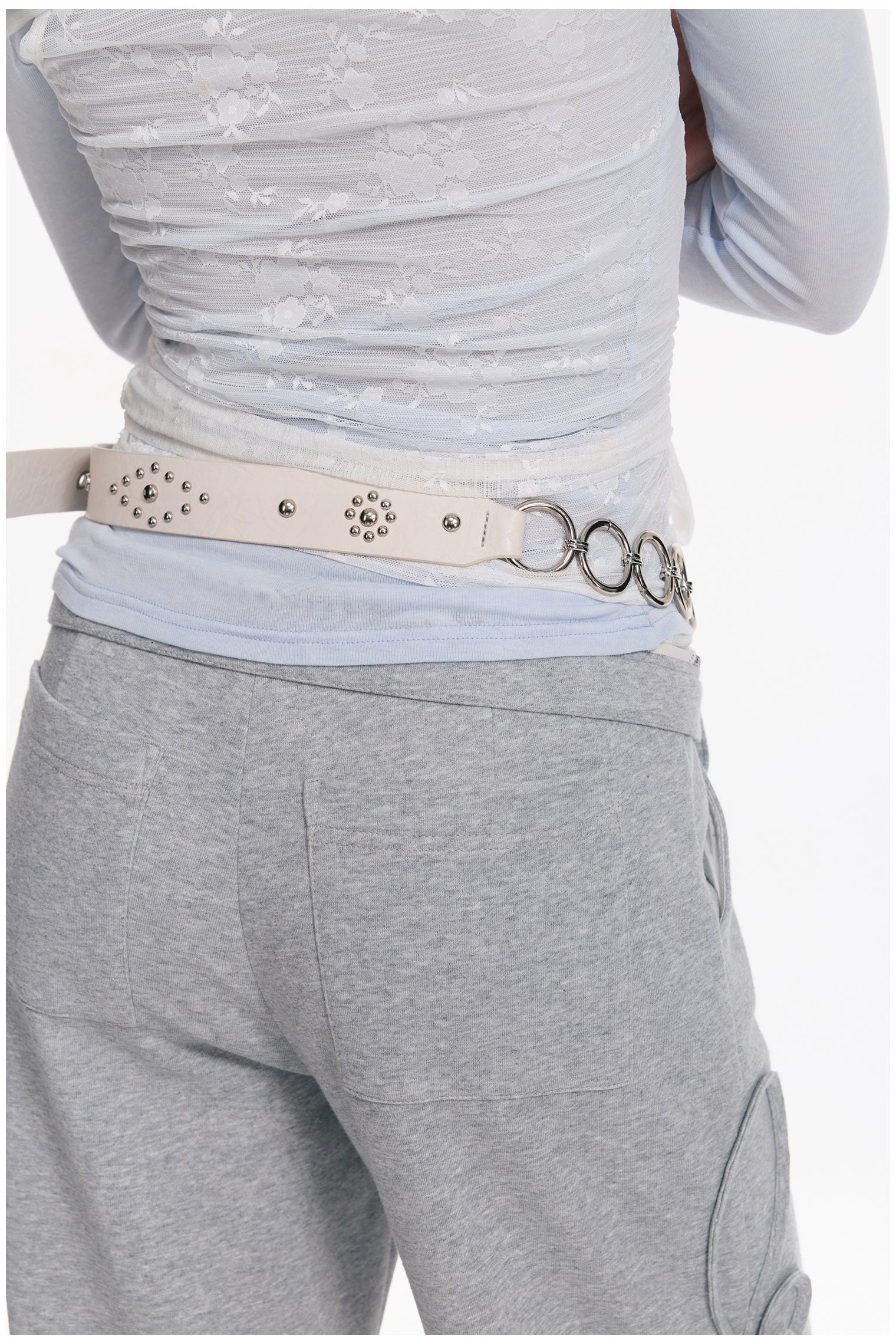 Retro Rivet Ring Punk Belt