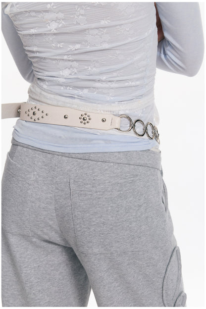 Retro Rivet Ring Punk Belt