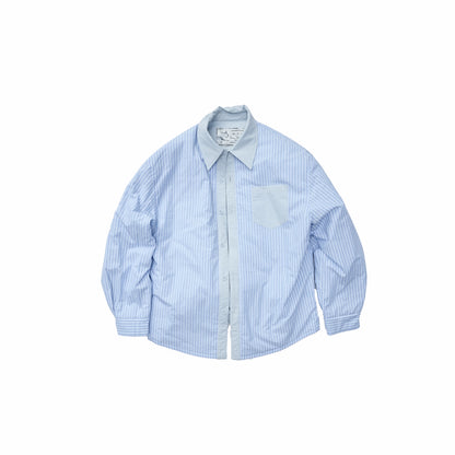 Embroidered Striped Reversible Jacket Set