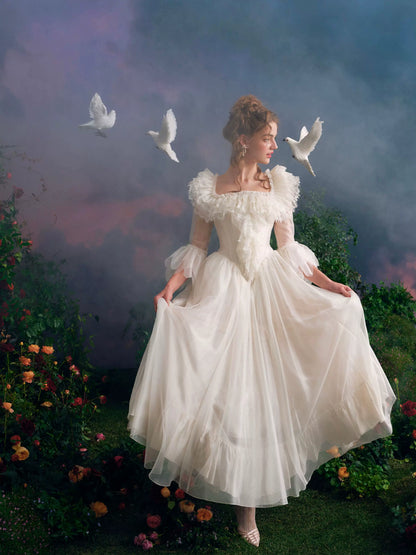 Wing of Resilience Antique Corset Wedding Gown