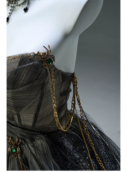 Arachnid Noir Couture Gown