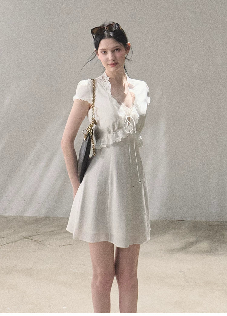 Lyocell Linen Tie-Waist Dress