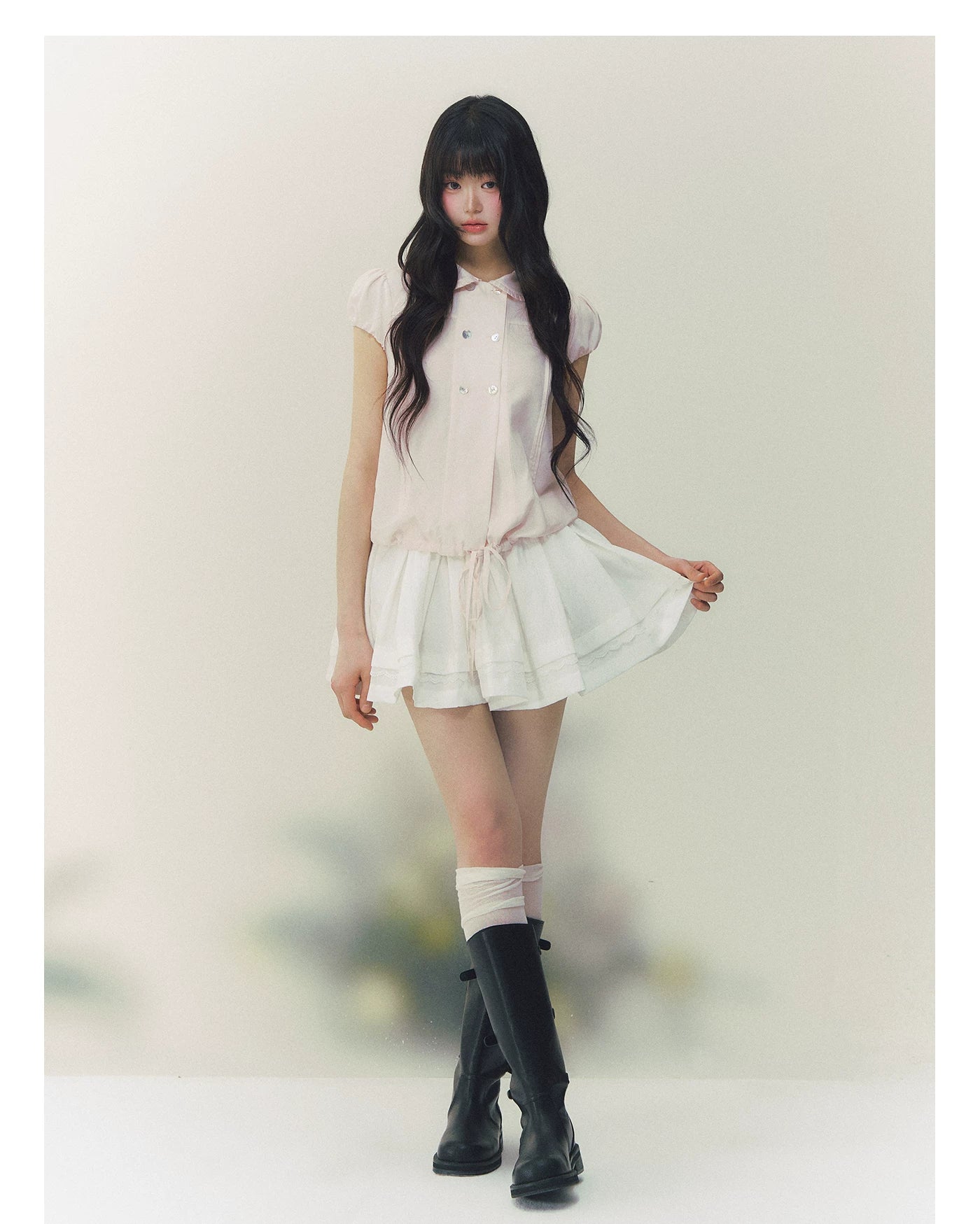 Ivory Letter Vintage Slim Shirt
