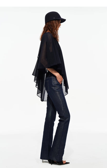 Handwoven Chain Cape Blouse