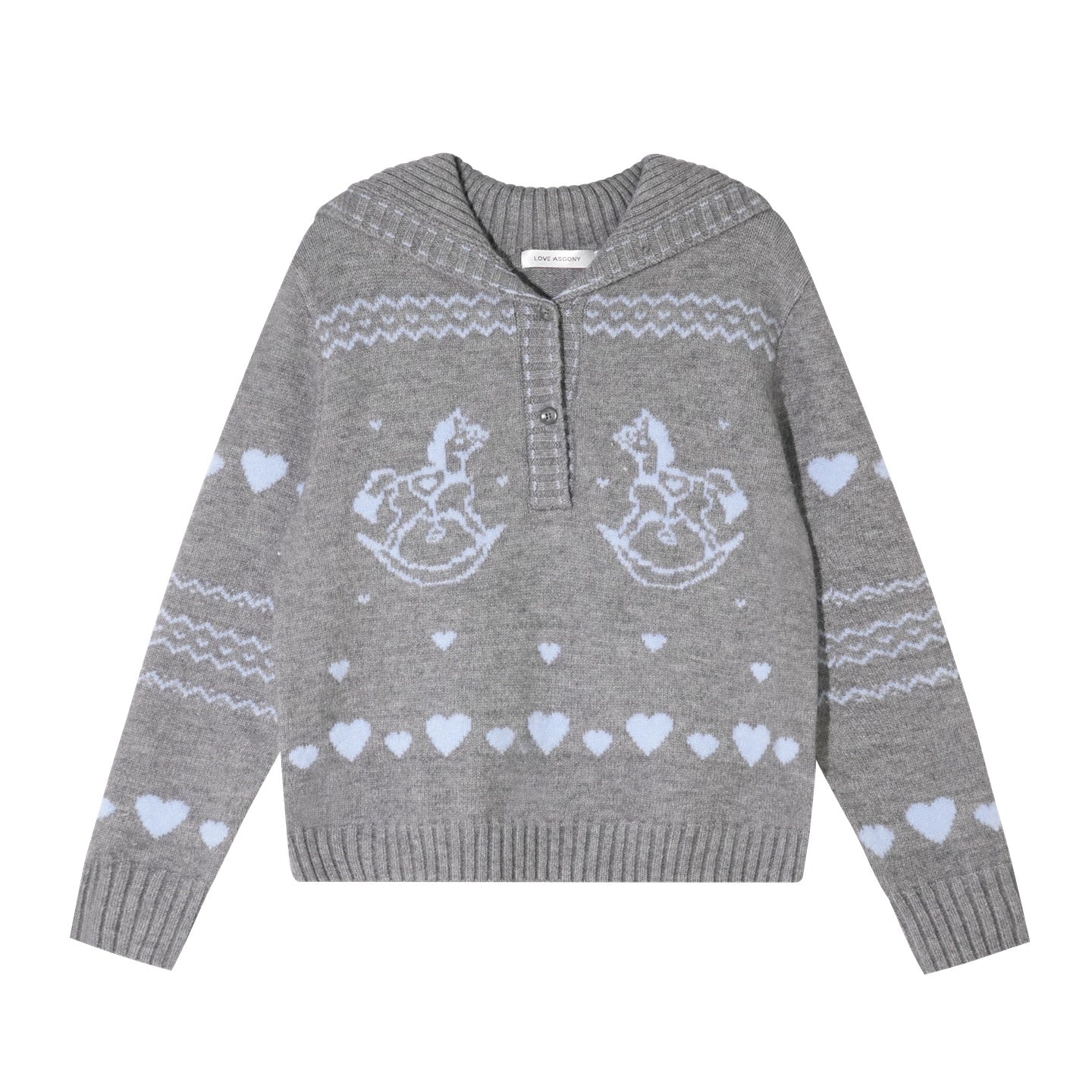 Pony Jacquard Knit Pullover