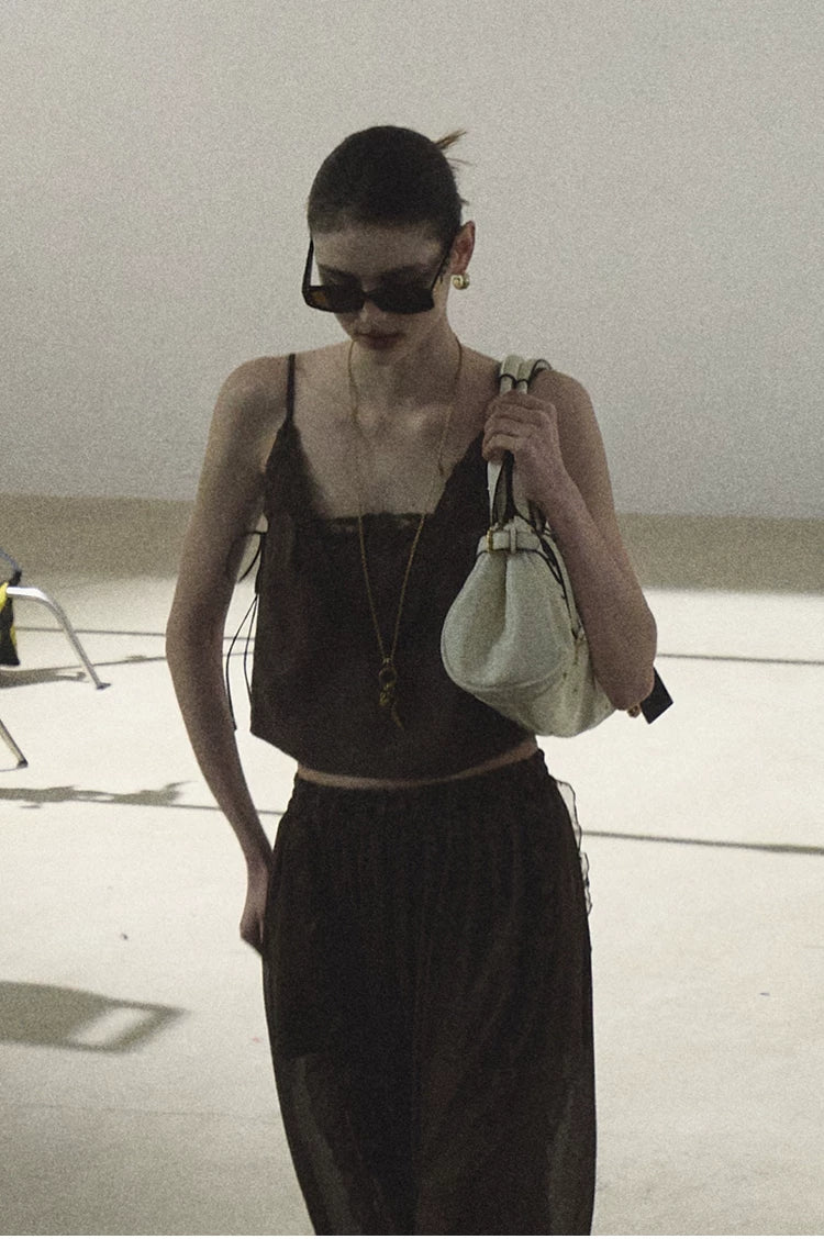 Lyocell Linen Camisole &amp; Relaxed Trousers Set