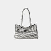 Woven East-West Tote Shoulder Bag ECODAY