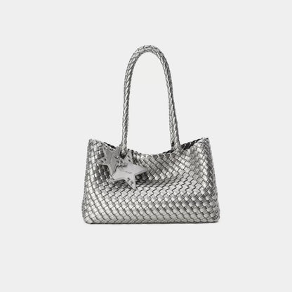 Woven East-West Tote Shoulder Bag ECODAY