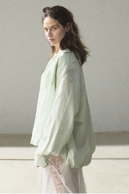 Lyocell Lace-Trimmed Flowing Wide-Leg Trousers
