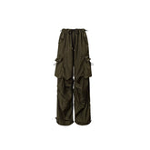 Low-rise Pleated Cargo Pants - CHINASQUAD