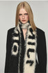 Letter Tassel Mink Fur Embossed Scarf - CHINASQUAD