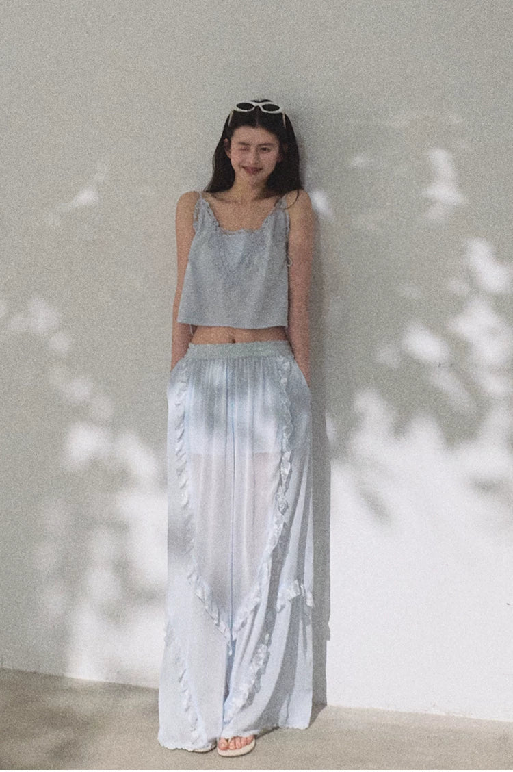 Lyocell Linen Camisole &amp; Relaxed Trousers Set