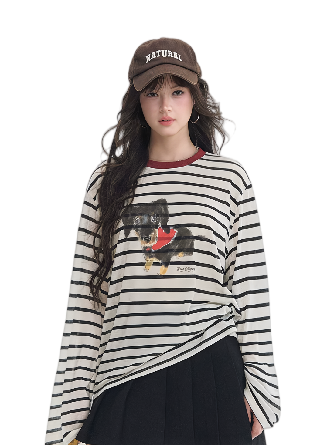 Lyocell Striped Puppy T-Shirt