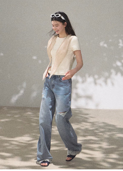 Sunny Trail Bohemian Wide-Leg Jeans