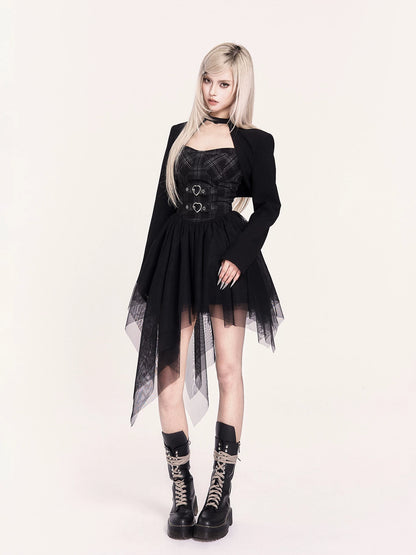 Corset Dress &amp; Cross Bolero Jacket Set