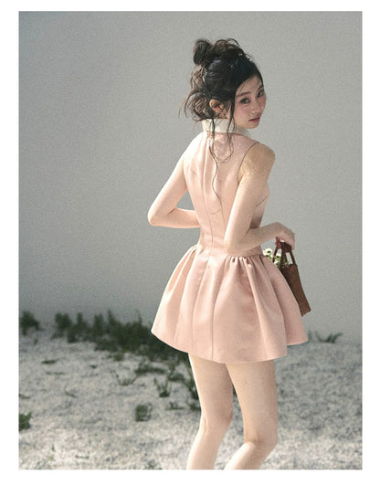 Liliane Ballroom Puff-Sleeve Mini Dress