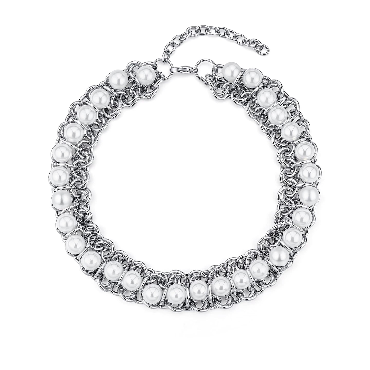 Minimalist Pearl Choker Necklace