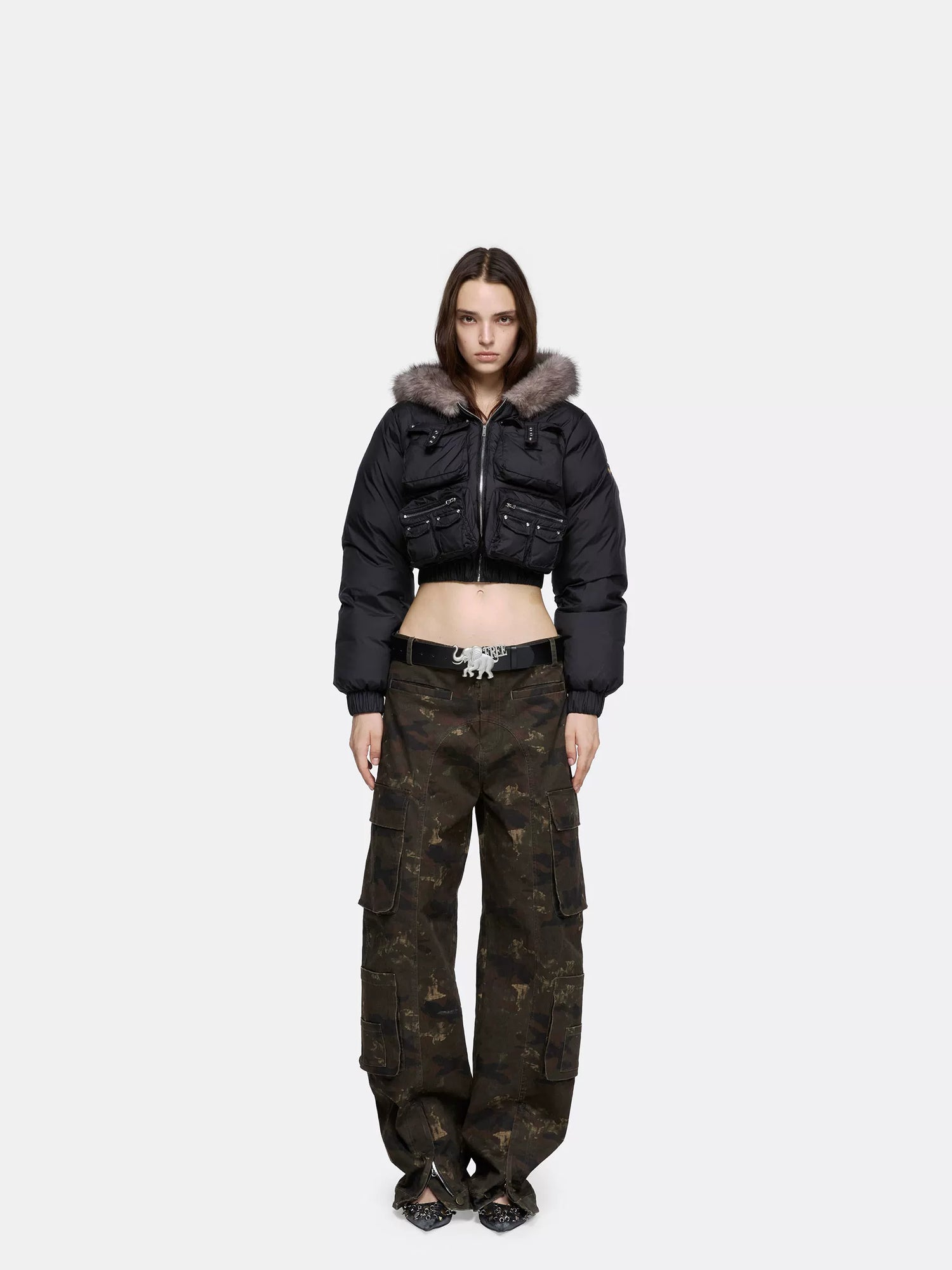 Structured Pocket Down Jacket