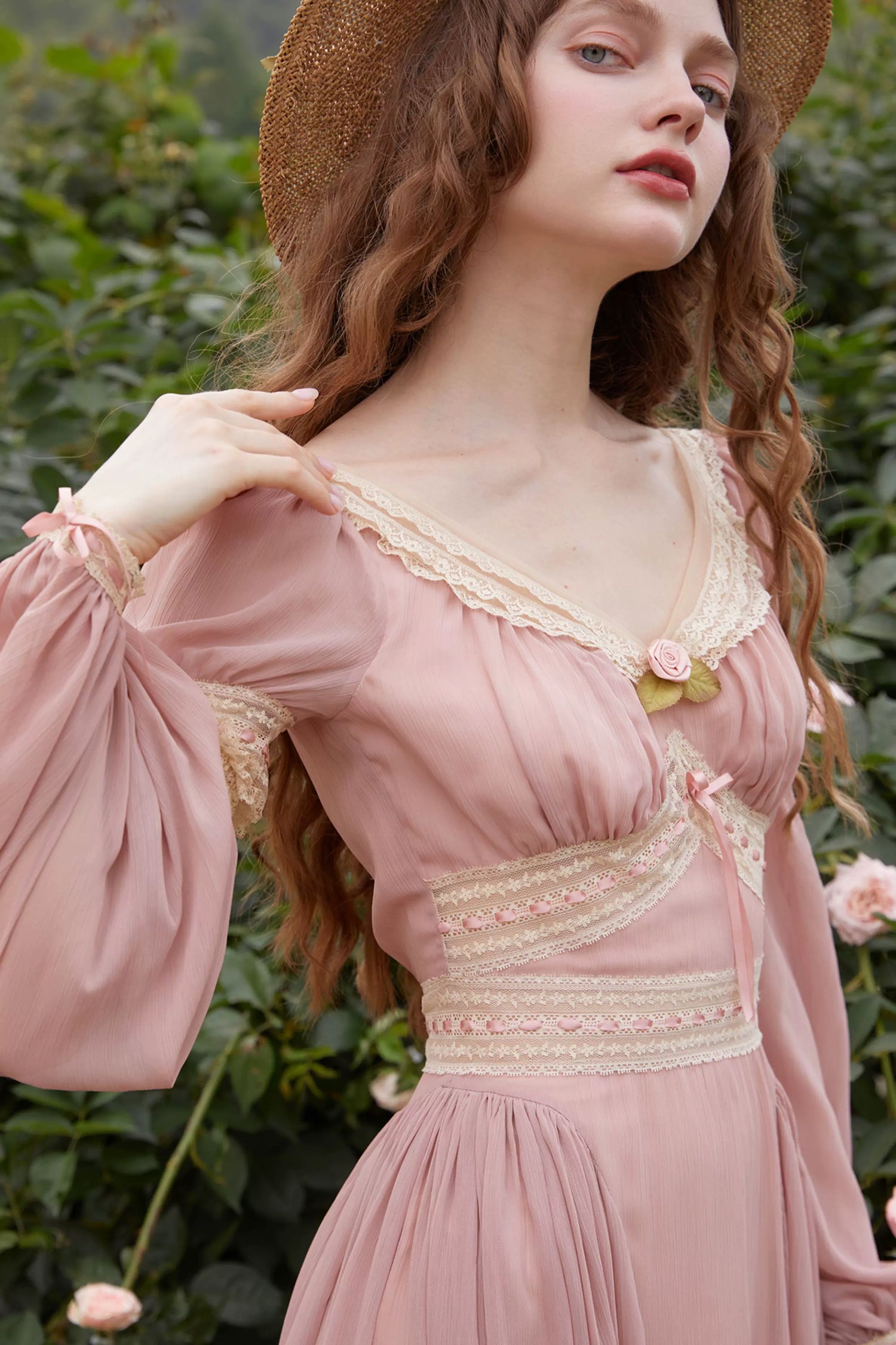French Vintage Romantic Lace Dress