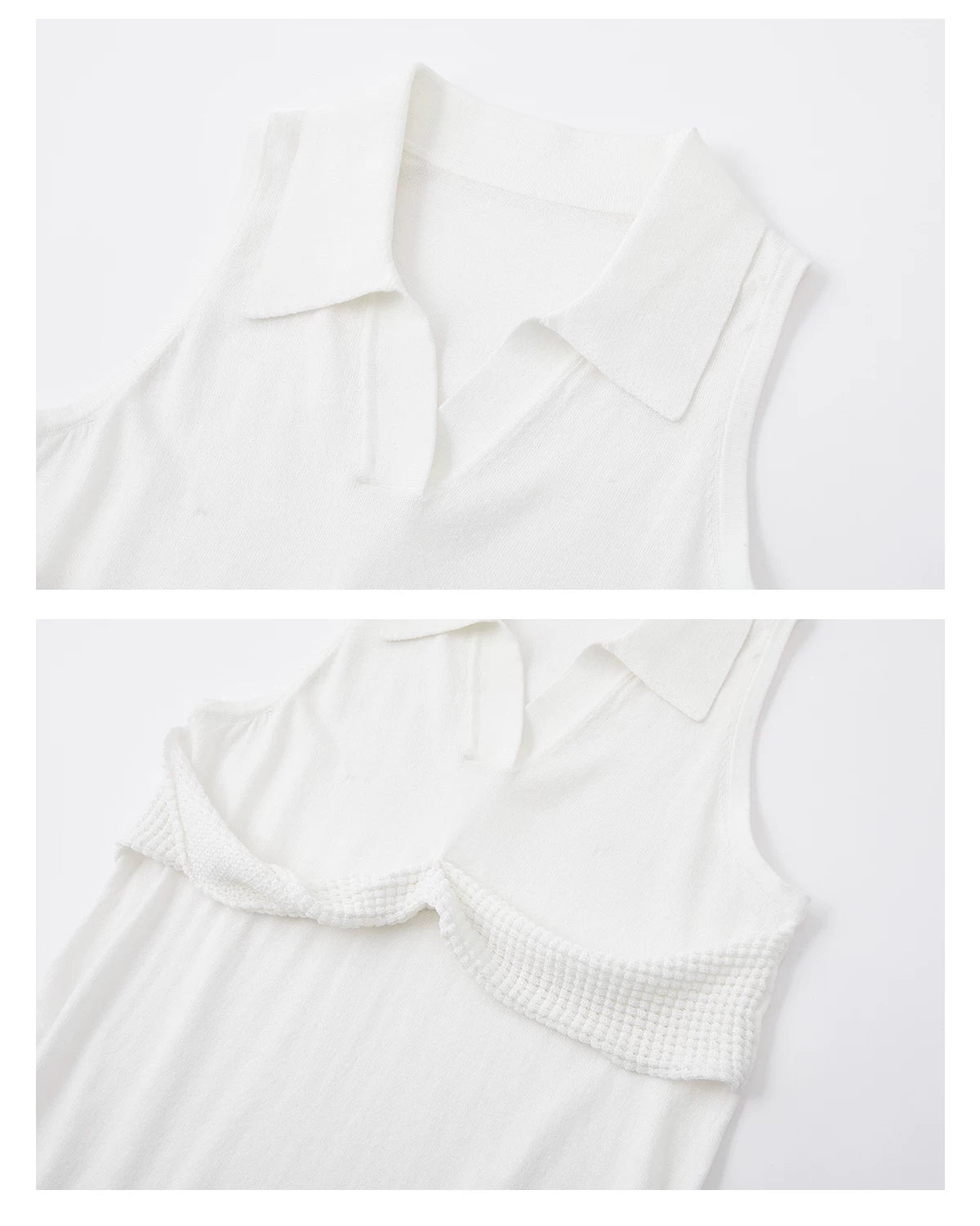 Twist-Knot Polo Neck Sleeveless Top