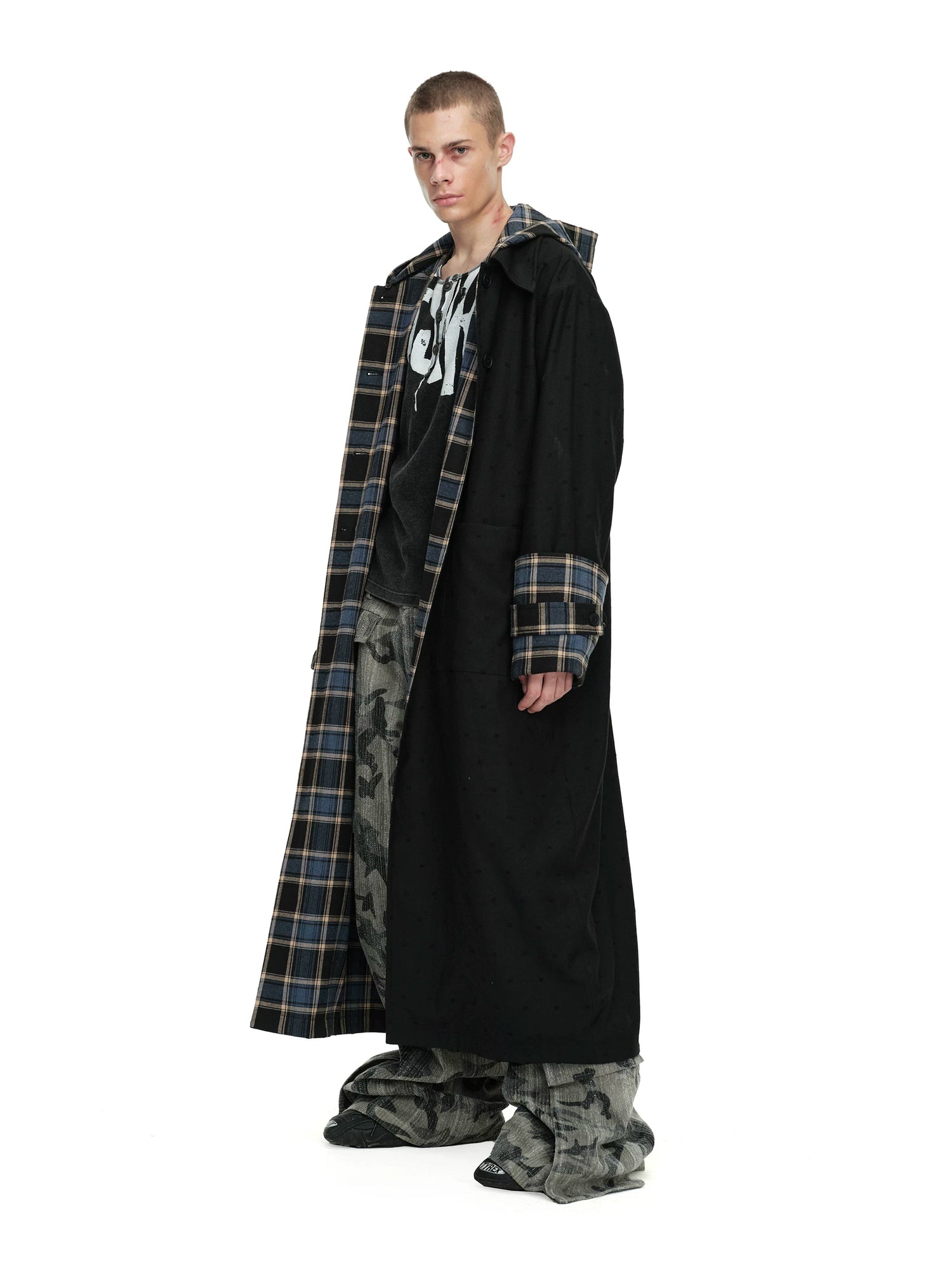 Reversible Hooded Long Coat