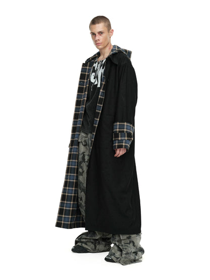 Reversible Hooded Long Coat