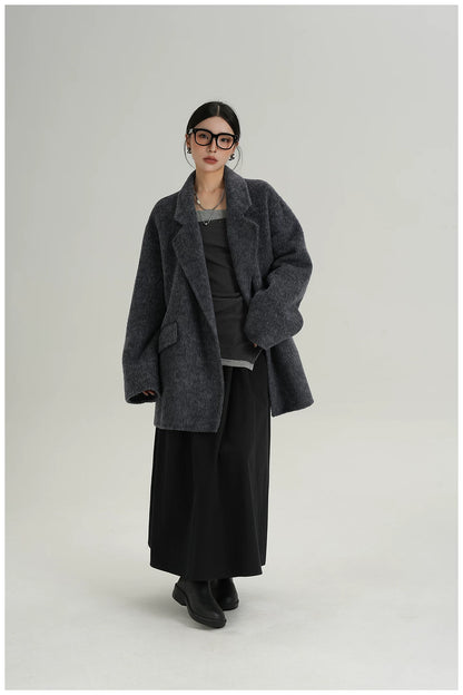 Relaxed-Fit Mid-Length Wool Blazer