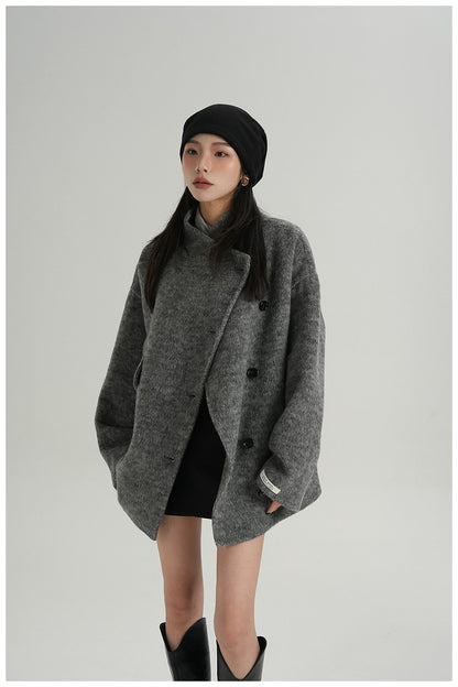 Double-Faced Wool Cape Jacket