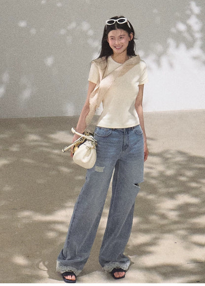 Sunny Trail Bohemian Wide-Leg Jeans