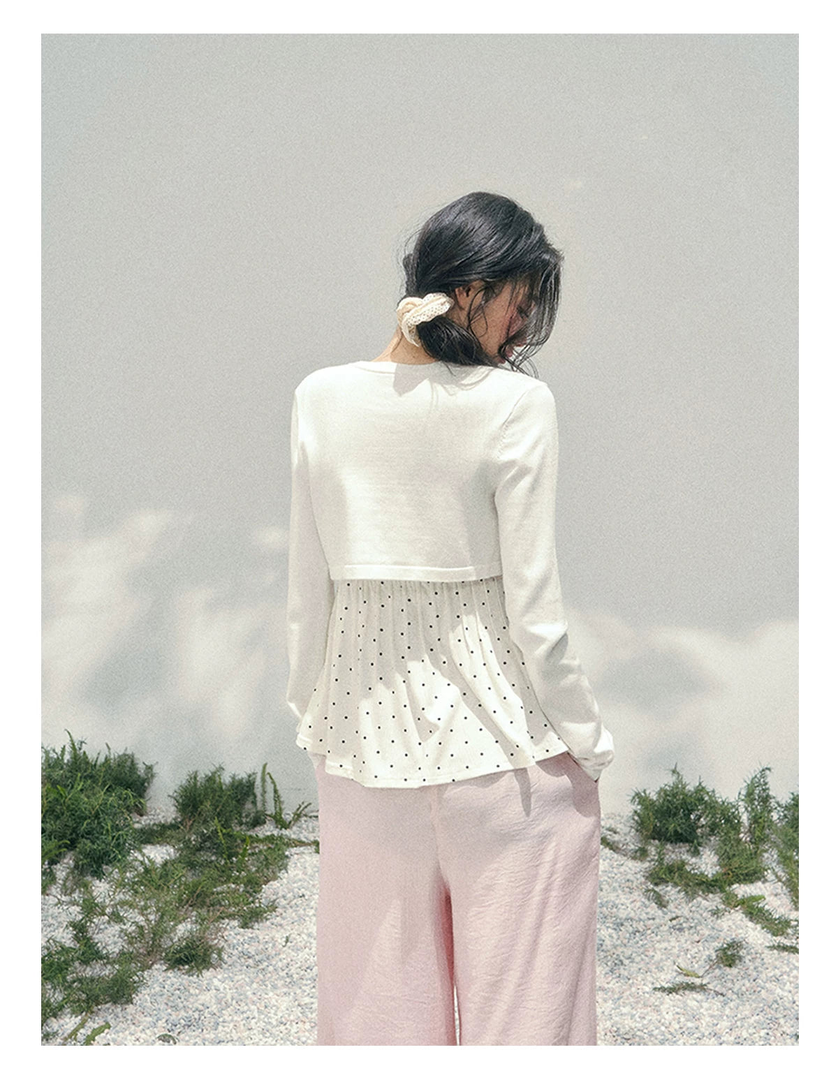 Polka Dot Brandy Lace Two-Piece Top Set