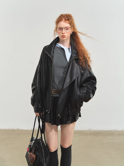 Vintage Moto PU Jacket