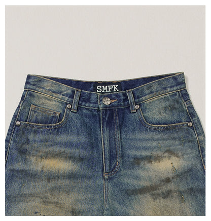 Desert Relic Straight-Leg Distressed Jeans
