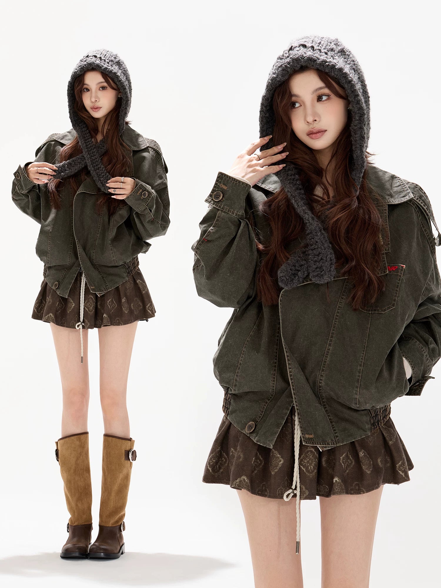 Vintage Heavy-Stitch Cotton Utility Jacket