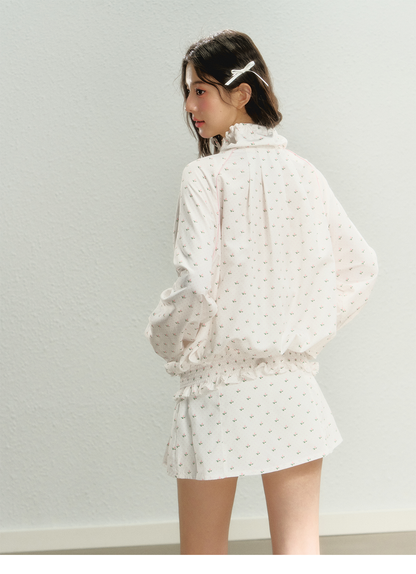 Floral Jacket &amp; Mini Skirt Set - CHINASQUAD