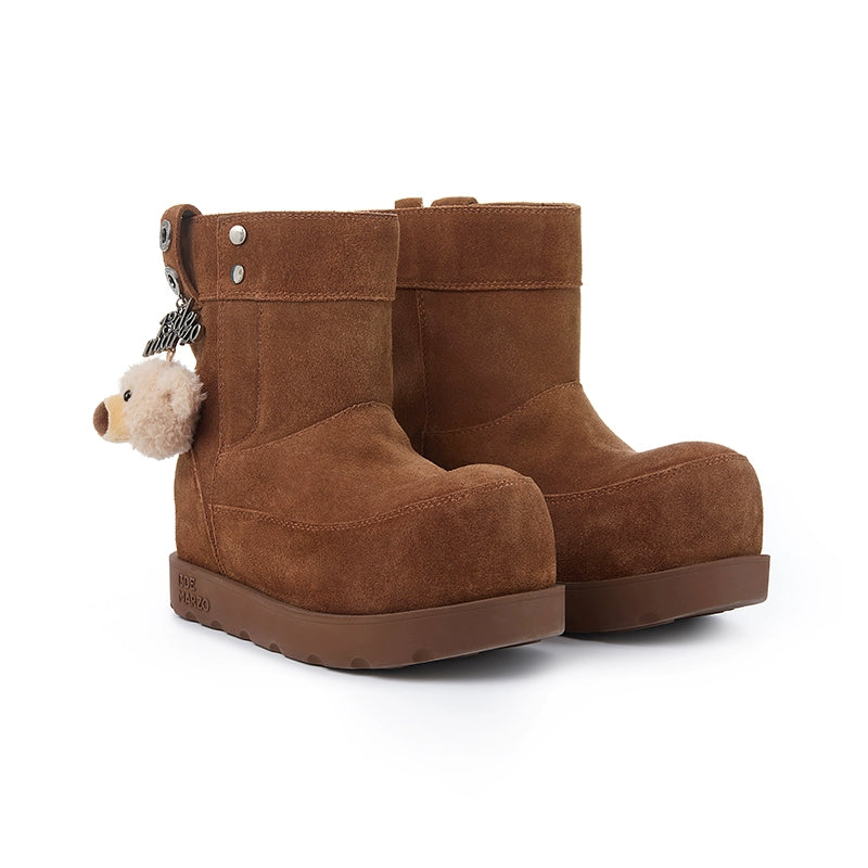Faux-Fur Lined Platform Snow Boots