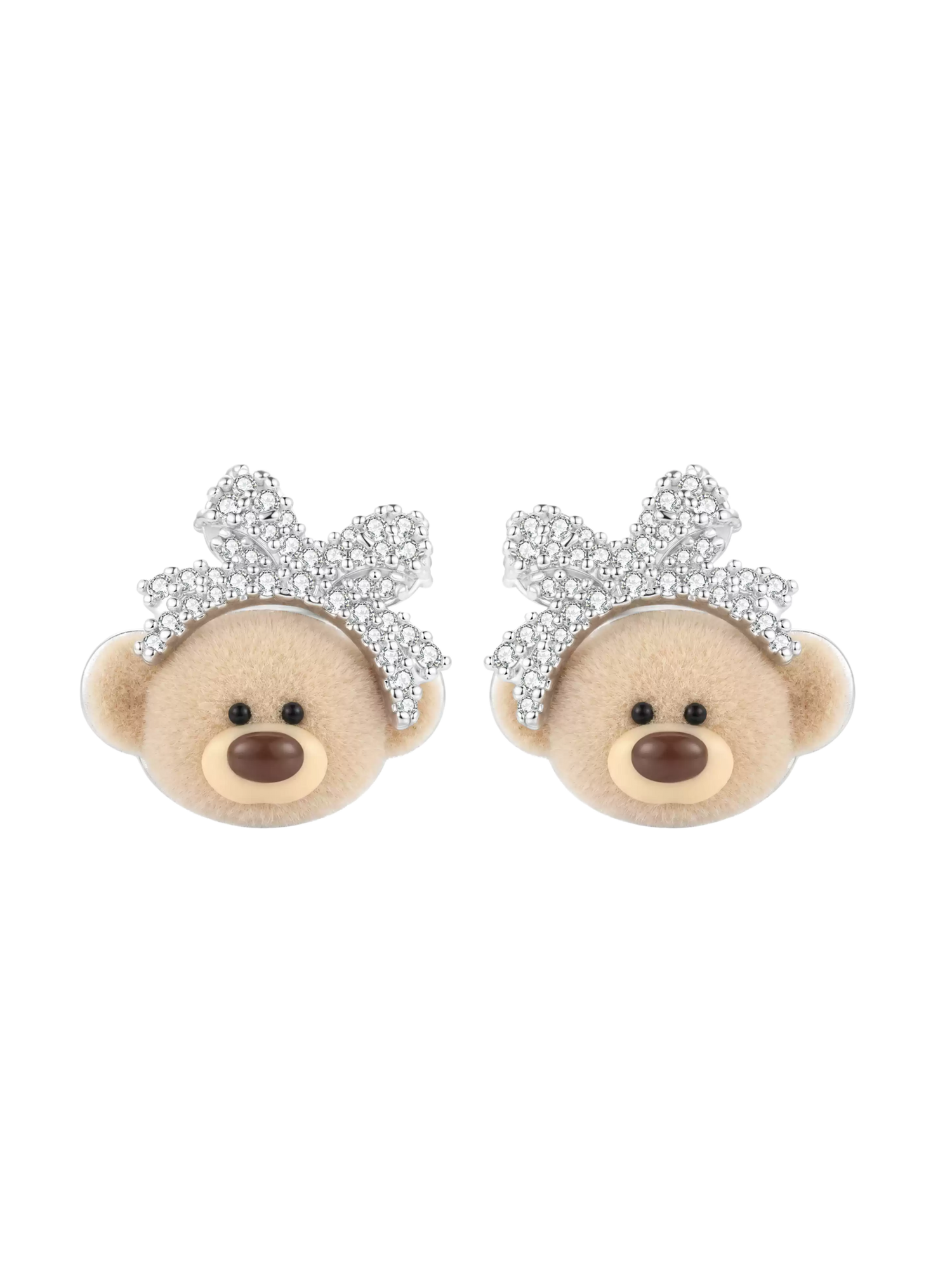 Bow Bear Silver Studs