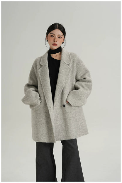 Relaxed-Fit Mid-Length Wool Blazer